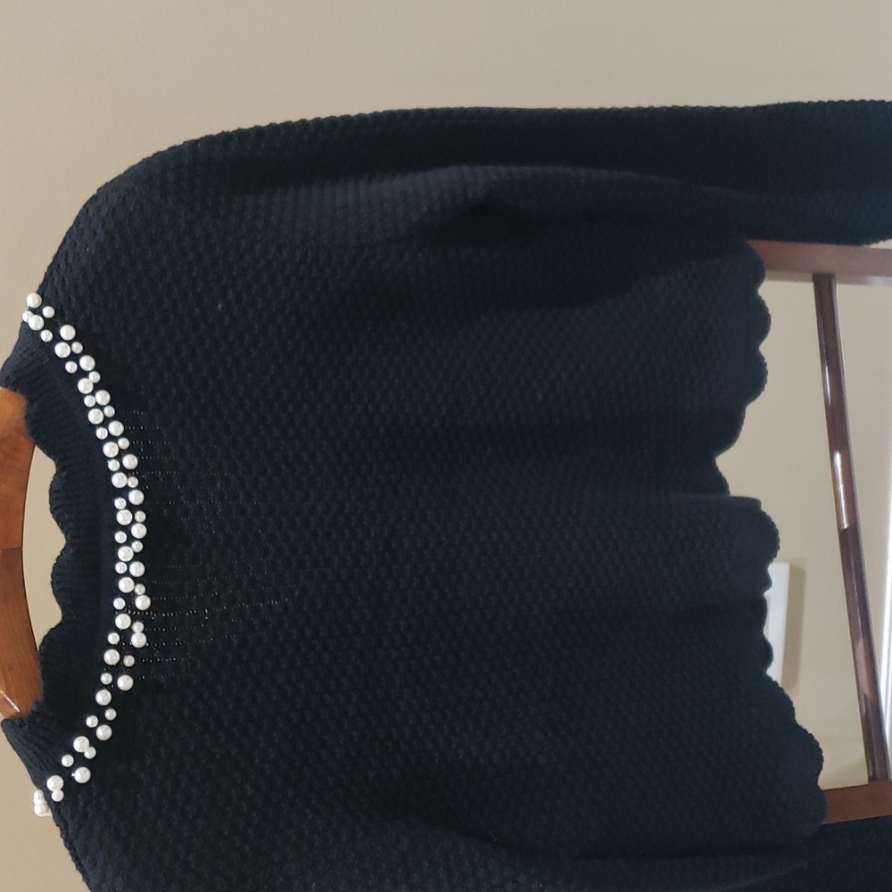 Nwt medium House of Harlow black sweater with pearls - Picture 11 of 15